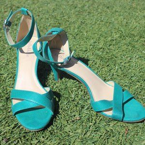 Teal Strappy Heels, Size 9